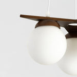 Load image into Gallery viewer, Wooden Star With Glass Chandelier