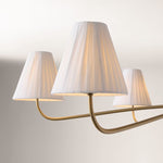 Load image into Gallery viewer, Fibura Linear Fabric Chandelier - Modern Brass Linear Chandelier