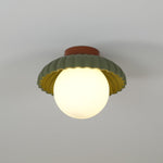 Load image into Gallery viewer, Stylish Alien Cream Style Ceiling Light in Beige Metal and Glass