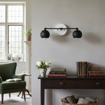 Cargar imagen en el visor de la Galería, Lámpara de tocador decorativa Metio Dome - Lámpara de pared para baño con pantalla orbe clásica