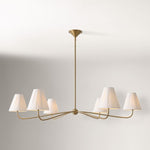 Load image into Gallery viewer, Fibura Linear Fabric Chandelier - Modern Brass Linear Chandelier
