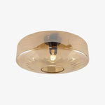 Cargar imagen en el visor de la Galería, Lámpara de techo empotrada de vidrio ondulado multicolor vintage Verdoma - Lámpara de techo decorativa retro para cocina o pasillo