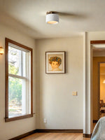 Load image into Gallery viewer, Cerova Porcelain Flush Mount Ceiling Light – Modern Low-Profile Fixture