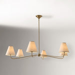 Load image into Gallery viewer, Fibura Linear Fabric Chandelier - Modern Brass Linear Chandelier