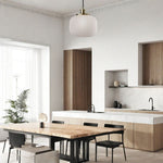 Load image into Gallery viewer, Pelviona Ribbed Glass Pendant Light – Modern Ceiling Fixture for Dining or Bedroom