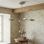 Load image into Gallery viewer, Mobilux Line Mid-Century Gold Sputnik Chandelier – Semi-Flush Geometric Brass Fixture