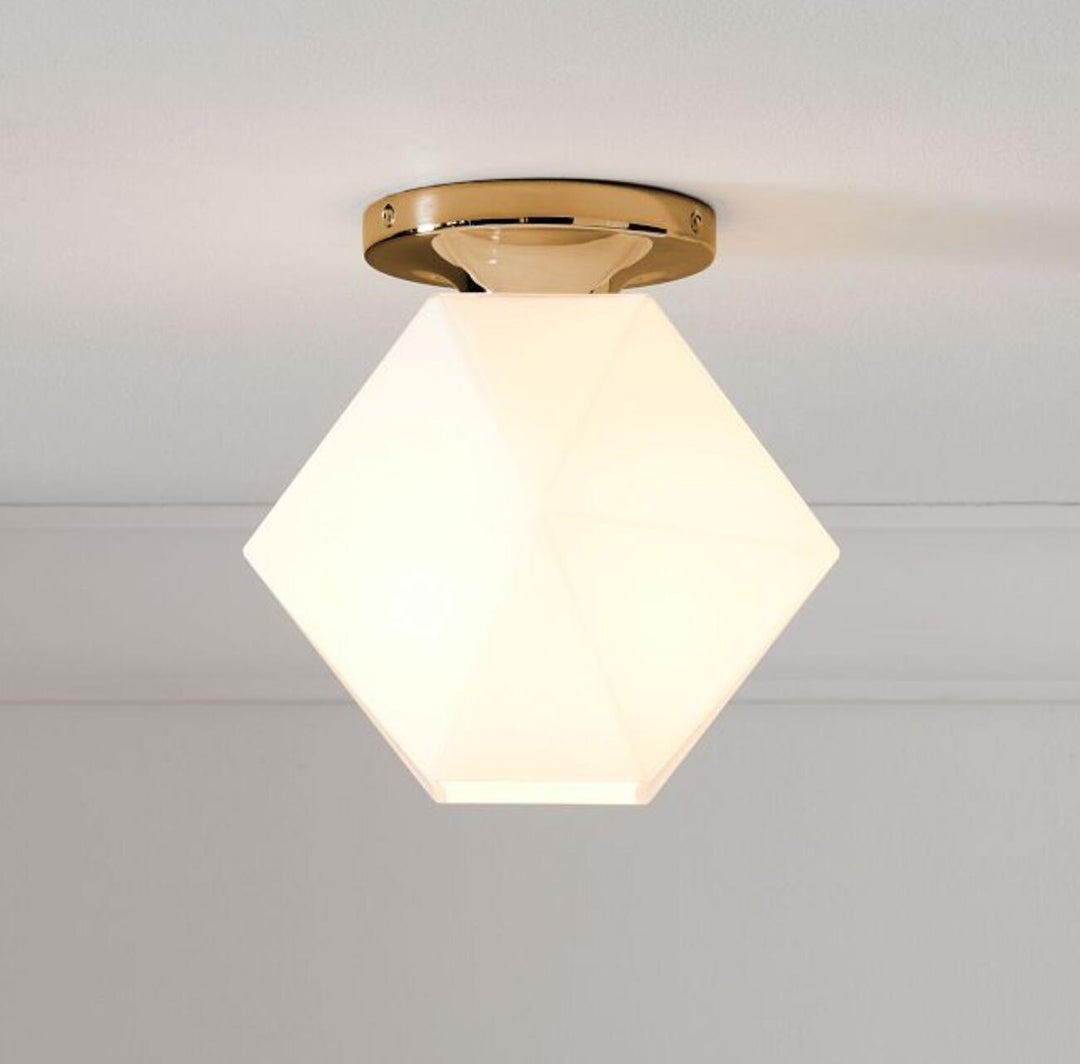Lámpara de techo de cristal Talvior Geometry - Estilo de montaje empotrado de cristal facetado