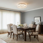 Bild in Gallery-Viewer laden, Clereon Elegante Runde Deckenleuchte – Modernes Glasdesign für Wohnzimmer