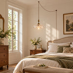 Bild in Gallery-Viewer laden, Verdoma Flower Glass Plug-in Pendant Light