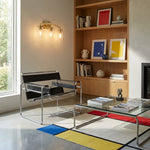 Cargar imagen en el visor de la Galería, Lámpara de pared con cilindro de vidrio industrial Brassiq - Luz para tocador de baño estilo antiguo