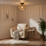 Load image into Gallery viewer, Woven Lantern Boho Radiance Rattan Ceiling Light
