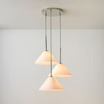 Load image into Gallery viewer, Conica Adjustable Cone Glass Chandelier – Modern Pendant Lighting for Dining Table