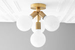 Load image into Gallery viewer, Glorica Glass Elegant Flush Mount Light Fixture - White Globe Design for Contemporary Interiors