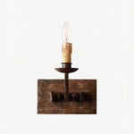 Cargar imagen en el visor de la Galería, Single light rustic candle wall sconce on a white background
