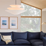 Load image into Gallery viewer, Solivara 3 Tier Linen Pendant Light – Modern White Linen Pendant
