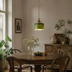 Cargar imagen en el visor de la Galería, Jade pendant with switch in a rustic dining room