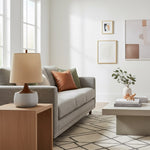 Load image into Gallery viewer, Avero Ambient Table Lamp with Artistic Ribbed Fabric Surface for Sofa Side Table and Desk