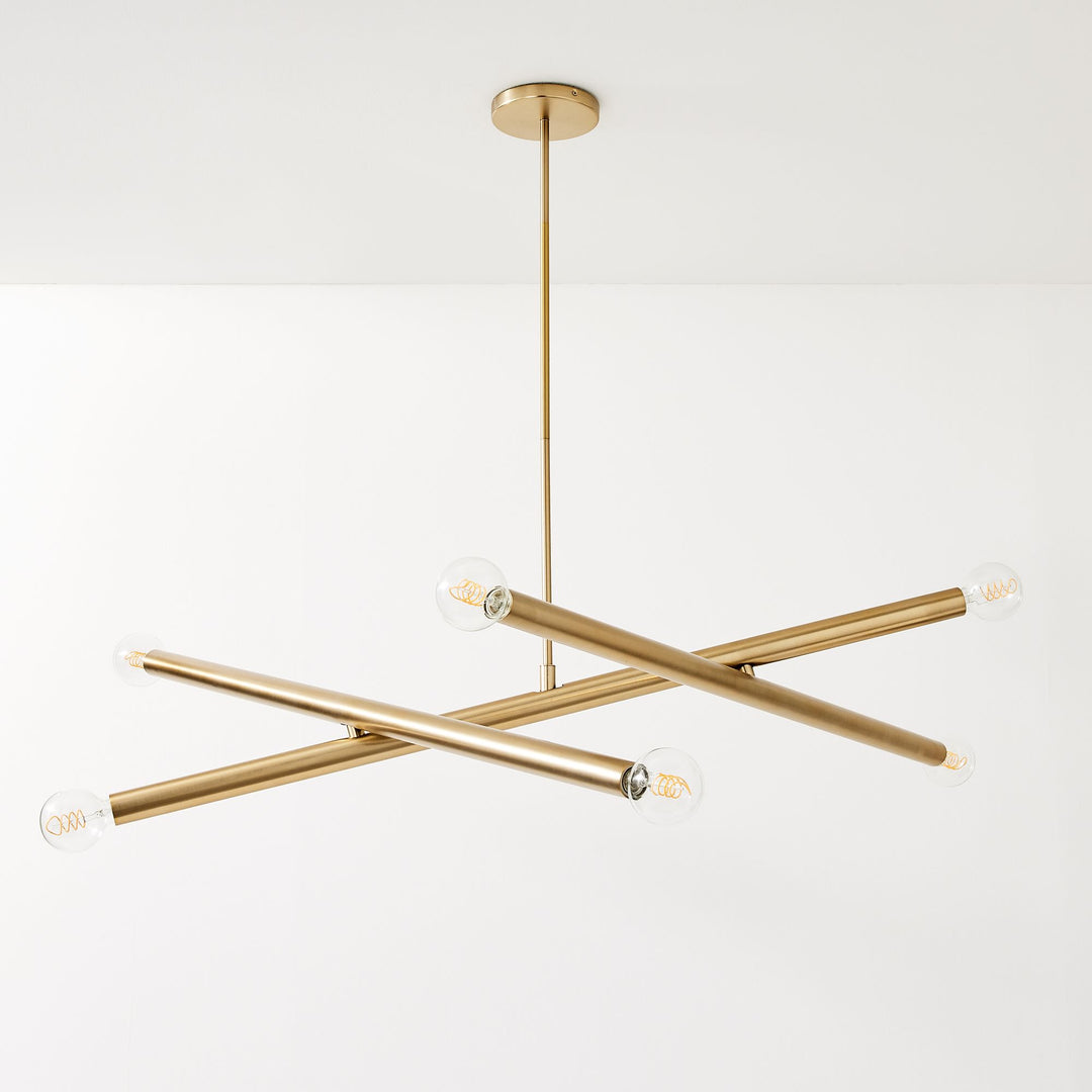 Lustre Borvia Spoutnik à 6 lumières – Style Trace à hauteur réglable