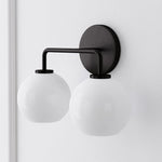 Load image into Gallery viewer, Selvion Art-Glass Globe Wall Sconce – Elegant Modern Wall Light for Bathrooms, Halls & Living Spaces