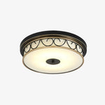Bild in Gallery-Viewer laden, Vintage scrollwork flush mount ceiling light representative size image