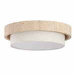 Cargar imagen en el visor de la Galería, Travertine Fabric Flush Mount Ceiling Light
