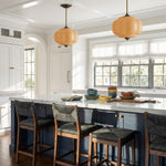 Load image into Gallery viewer, Eloise Scallop Vintage Milk Glass Semi-Flush Mount Pendant Light