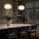 Load image into Gallery viewer, Eloise Scallop Vintage Milk Glass Semi-Flush Mount Pendant Light