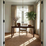 Load image into Gallery viewer, Eloise Scallop Vintage Milk Glass Semi-Flush Mount Pendant Light