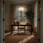 Load image into Gallery viewer, Eloise Scallop Vintage Milk Glass Semi-Flush Mount Pendant Light