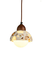 Load image into Gallery viewer, Wabi-sabi Style Water-polished Translucent Stone Retro Pendant Lamp
