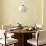 Load image into Gallery viewer, Eloise Scallop Vintage Milk Glass Semi-Flush Mount Pendant Light