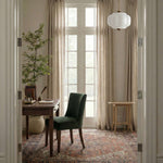 Load image into Gallery viewer, Eloise Scallop Vintage Milk Glass Semi-Flush Mount Pendant Light