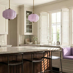 Load image into Gallery viewer, Eloise Scallop Vintage Milk Glass Semi-Flush Mount Pendant Light