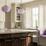 Load image into Gallery viewer, Eloise Scallop Vintage Milk Glass Semi-Flush Mount Pendant Light