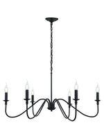 Load image into Gallery viewer, American Simple Vintage Iron Candle Shaped Multi-Head Chandelier