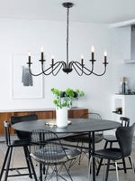 Load image into Gallery viewer, American Simple Vintage Iron Candle Shaped Multi-Head Chandelier