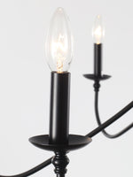 Load image into Gallery viewer, American Simple Vintage Iron Candle Shaped Multi-Head Chandelier
