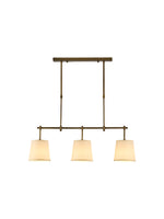 Load image into Gallery viewer, Fabric Shade Pendant Light - Linear Hanging Lamp for Kitchen Island