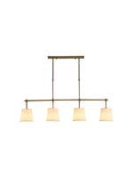 Load image into Gallery viewer, Fabric Shade Pendant Light - Linear Hanging Lamp for Kitchen Island