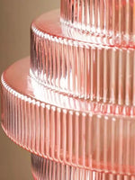 Cargar imagen en el visor de la Galería, Lámpara colgante de vidrio acanalado: botella antigua para decoración vintage