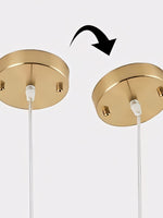 Load image into Gallery viewer, Antique Ribbed Glass Hanging Light - Retro Pendant for Dining Room