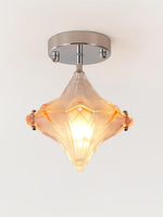 Load image into Gallery viewer, Art Deco Star Ceiling Lamp – Frosted Glass Fixture for Hallway & Entryway – Astris Ceres