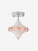 Load image into Gallery viewer, Art Deco Star Ceiling Lamp – Frosted Glass Fixture for Hallway & Entryway – Astris Ceres