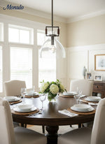 Cargar imagen en el visor de la Galería, Auria Industrial Classic Filament Glass Globe island Pendant lamp for kitchen, dining table