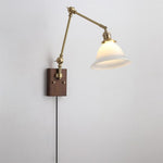 Charger l'image dans la visionneuse de galerie, Green Glass Banker-Style Plug-In Wall Lamp product view