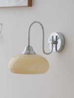 Cargar imagen en el visor de la Galería, Aplique de pared de vidrio con poste curvo Bauhaus