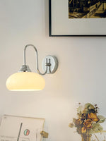 Cargar imagen en el visor de la Galería, Aplique de pared de vidrio con poste curvo Bauhaus