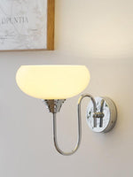 Cargar imagen en el visor de la Galería, Aplique de pared de vidrio con poste curvo Bauhaus