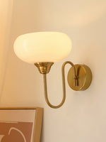 Cargar imagen en el visor de la Galería, Aplique de pared de vidrio con poste curvo Bauhaus