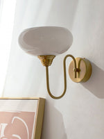 Cargar imagen en el visor de la Galería, Aplique de pared de vidrio con poste curvo Bauhaus